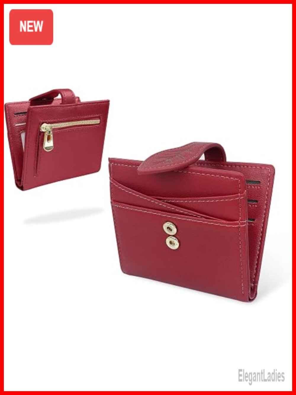 RFID Blocking Slim Bifold Front Pocket Wallet with Zipper Coin Purse